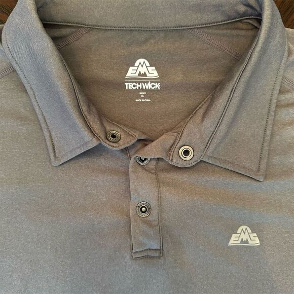 Eastern Mountain Sports Men's Gray Polo Shirt Size xl Techwick‎ Golf Hiking - Picture 3 of 4